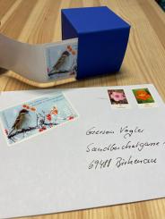 Aufkleber / Würfel-Verpackung 