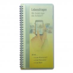 Traktatmäppchen gelb mit Namensaufdruck