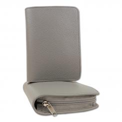 Standardbibel Leder made in Italy Grau 