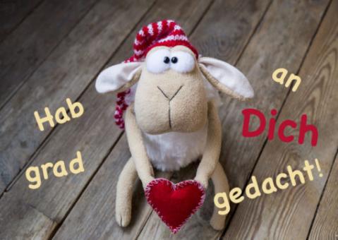 Klappkarten „Hab grad an dich gedacht“