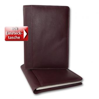 Steckhülle für Paperbackbuch klein Leder Braun 