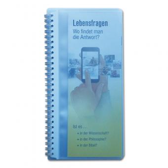 Traktatmäppchen blau mit Namensaufdruck