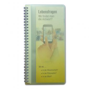 Traktatmäppchen gelb mit Namensaufdruck