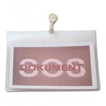 Ausweishülle für Dokumente zum Anknöpfen • Format 105mm x 75mm 