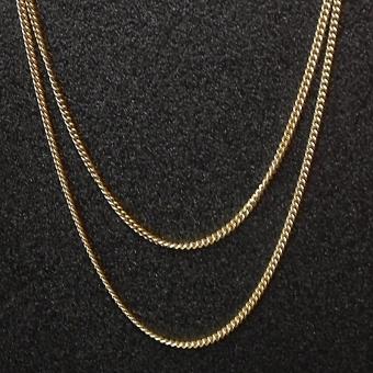 Kette Edelstahl Nickelfrei vergoldet 60 cm