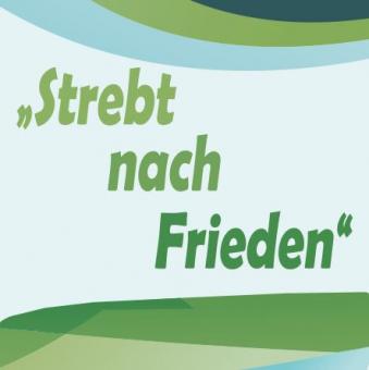 Aufkleber / Würfel-Verpackung Liebespost Strebt nach Frieden