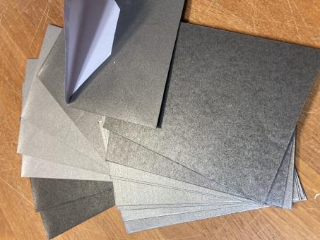 Briefumschlag mit Klappkarte 20er  oder 8er SET 8er Set C6 schwarztöne glitter
